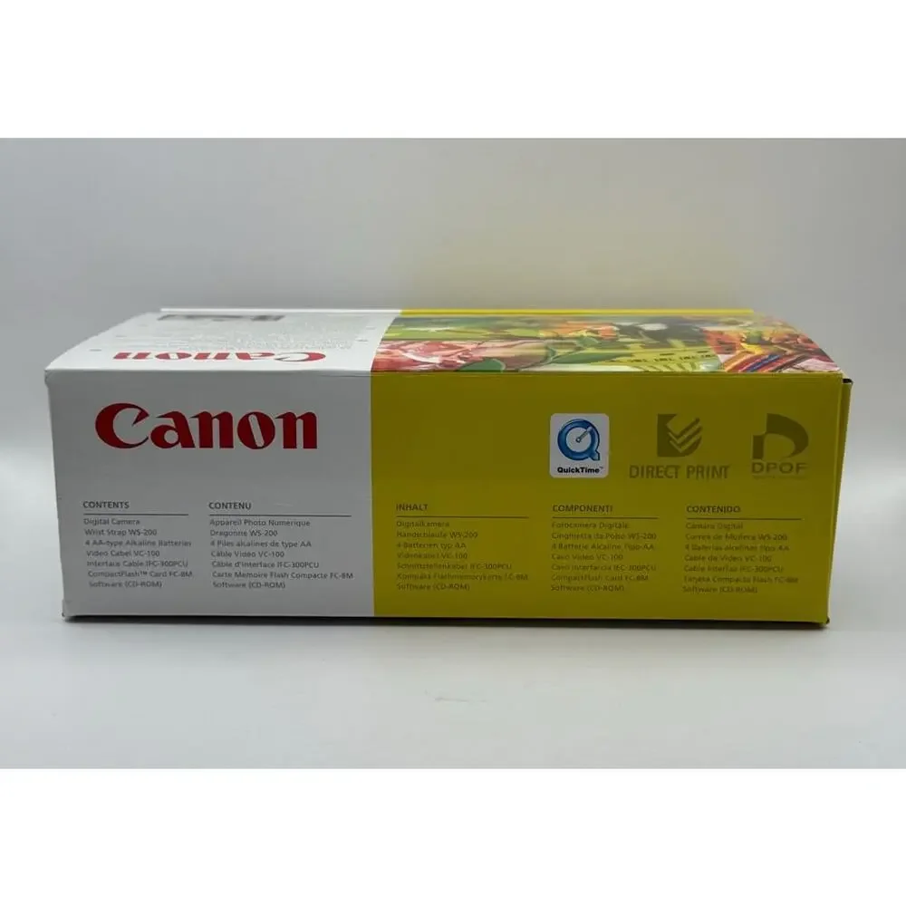 Canon PowerShot A20 Digital Camera 2.1 MP 3x Optical Zoom Wrist Strap Box Docs
